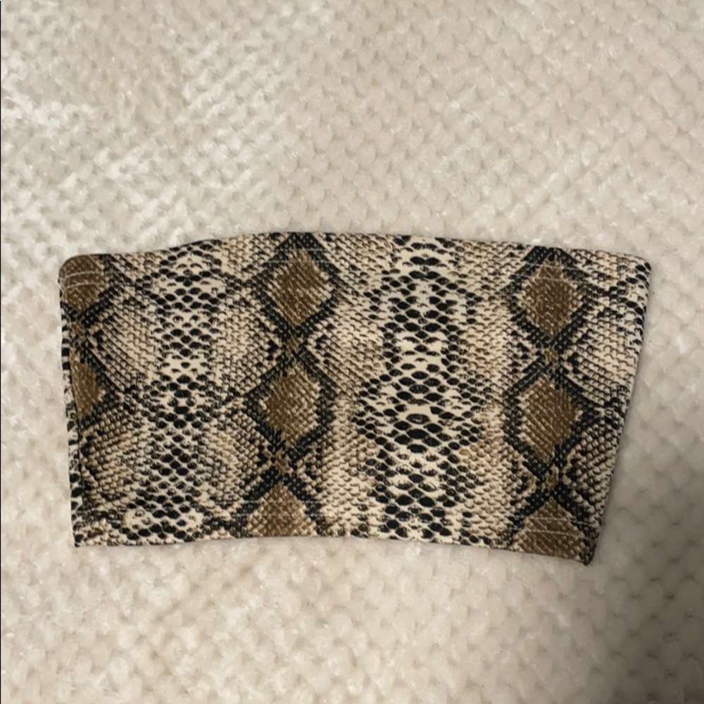 Snake print crop top
